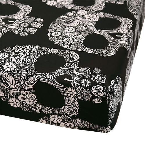 SDIII 4PCS Skull Twin Sheets Set  Soft Microfiber Gothic Bedding Sheet Deep Pocket  Skeleton Printed Halloween Sheets Twin  Hotel Luxury - Image 4